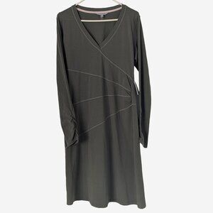 Athleta Midi Dress | Olive Green | Size L | NWT